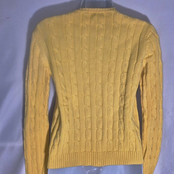 CHAPS stylish Yellow knit sweater in size Small - Picture 13 of 16